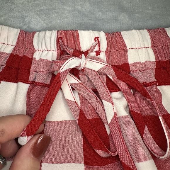 Red and White Checkered Women's Skirt - Picture 3 of 4